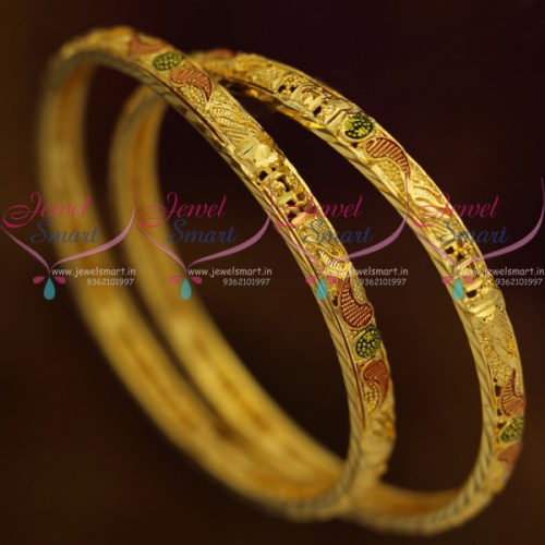 B11212 South Indian Jewellery Thin Daily Use Bangles Latest Fashion Thin Design Online