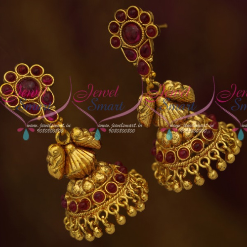 J11250 Kemp Long Jhumka Beads Design Traditional Gold Design Collections Shop Online