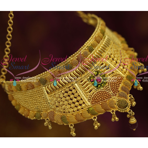 NL11341 Bridal Jewellery Enamel Colour Finish Low Price Choker Latest Imitaiton Designs