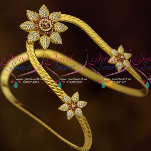 AR11432 Gold Plated AD Traditional Bajuband Armlet  Latest South Indian Bridal Jewellery Online