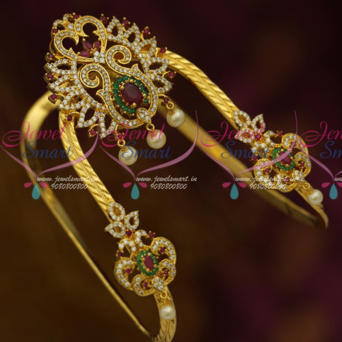 AR11449 Latest AD Stones Traditional Wedding Jewellery Vanki Multi Colour Matching Accessory Online