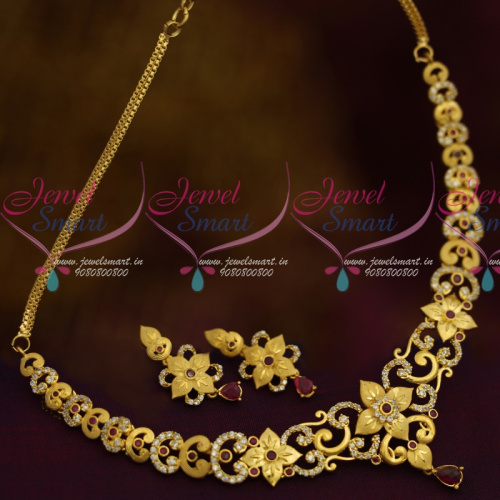 NL11477 One Gram Gold Forming Matte AD Imitation Jewellery Designs Collections Online