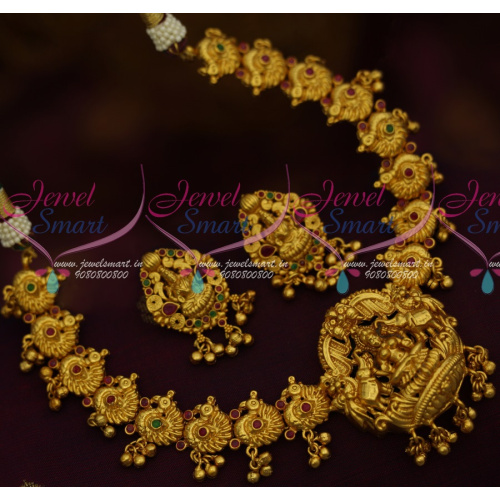 NL11573 Bahubali Movie Style Traditional Temple Nagas Jewellery One Gram Gold Gajalakshmi Collections 