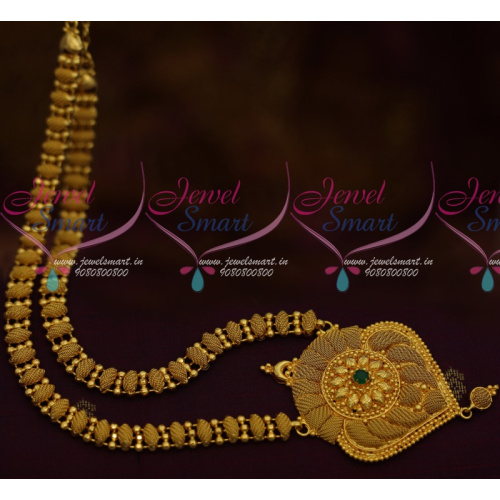 NL11489 Gold Plated Fancy Design Covering Haram South Indian Imitation Jewellery Shop Online