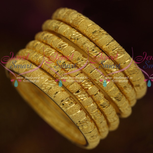 B11537 Plain Gold Design Exclusive Bridal Forming 100 Mg 6 Pcs Set Bangles Jewellery Collections Online