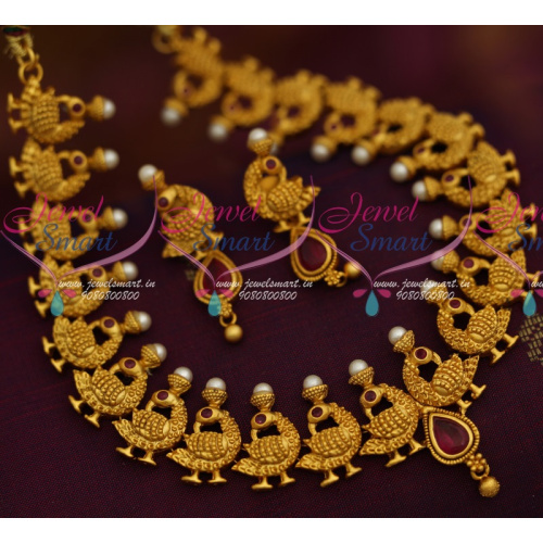 NL11403 Latest Trendy Matte Gold Imitation Jewellery Set Swan Design Collection Shop Online