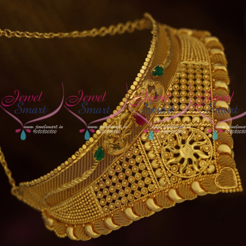 NL11639 Gold Plated Jewellery V Shaped Fixed Casting Design Bridal Low Price South Indian Collections Online