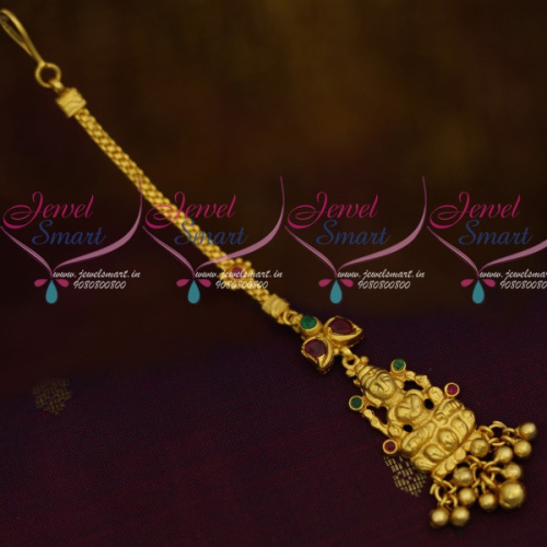 T11648 Gold Plated Kemp Temple Nagas Nethuchutti Maang Tika Lakshmi God Design Jewellery Collections Buy Online
