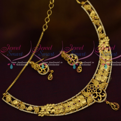 NL11769 Trendy Fashion Jewellery Collections Light Matte Gold Forming One Gram Jewellery Collections Shop Online