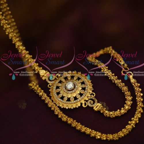 C11233 24 Inches Fancy Chain AD Mugappu South Indian Fashion Daily Use Jewellery Online