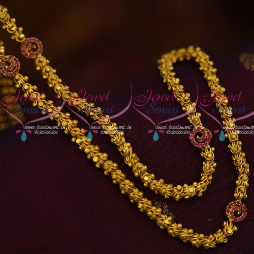 C11808 24 Inches Dasavatharam Design Ruby Small 4 Pcs Mugappu Fashion Daily Wear Jewellery Online
