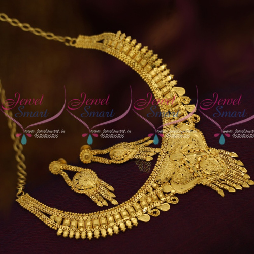 NL11853 South Indian Traditional Gold Finish Artificial Jewellery Sets Light Matte 100 Mg Forming Plated Collections Online