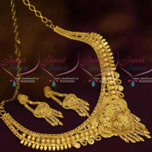 NL11862  Light Matte South Indian Short Necklace 100 Mg Forming Plated Jewellery Shop Online