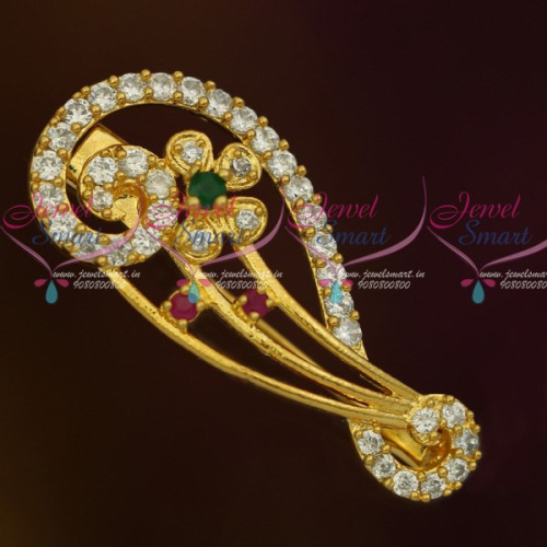 SP11926 Stylish Imitation AD Stones Fashion Jewellery Saree Pins Collection Online