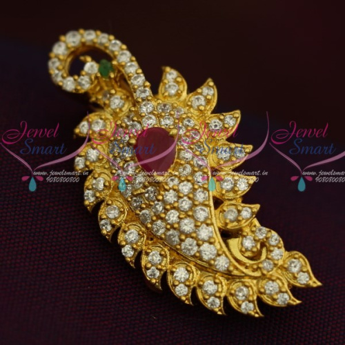 SP11935 Mango Design AD Stones Fashion Jewellery Saree Pin Collections Shop Online