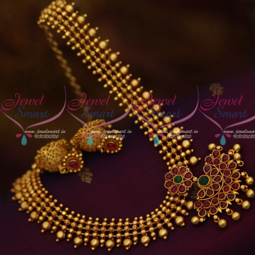 NL12021 Pear Kemp Beads Flexible Reddish Plated Screw Back Jhumka Offer Price Jewellery Online