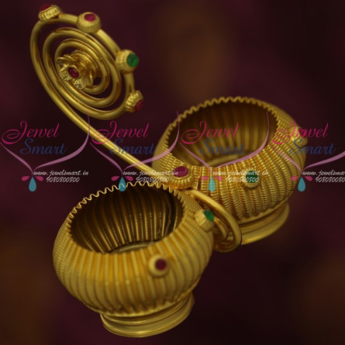 S12047 Spiral String Design Kumkam Barina Sindoor Box One Gram Gold Auspicious Jewellery Online