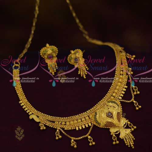 NL12014 Short Necklace Chain Danglers 100 Mg Gold Forming Casting Jewellery Imitation Collections Online
