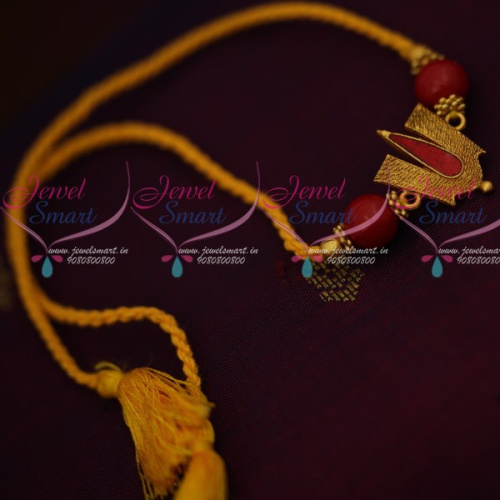 R12061 Tirupathi Balaji Namam Design Temple Rakhi Red Colour Rope Shop Online