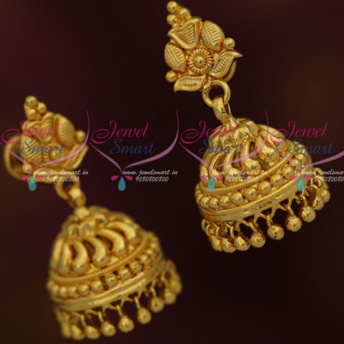 J11949 Leaf Design Jimikki Earrings South Indian Gold Covering Imitation Jewellery Online