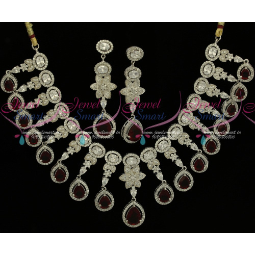 NL12280 Exclusive Diamond Finish Jewellery Rhodium Marron AD High Quality Imitation Collections Online
