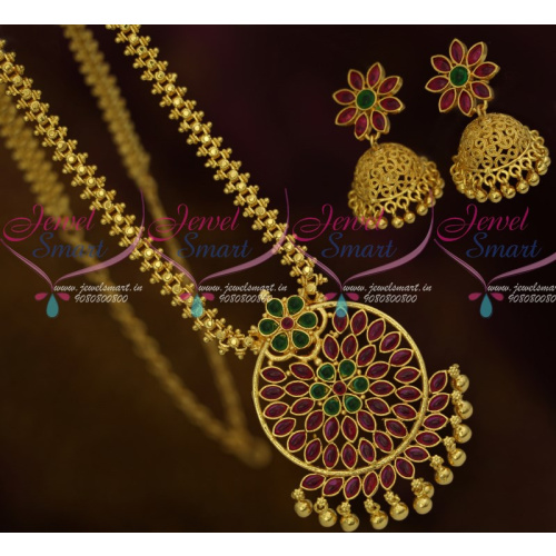 NL12213 Kemp Attiga Gold Plated Jewellery Design Flexible Chain Pendant Jhumka Collections Shop Online