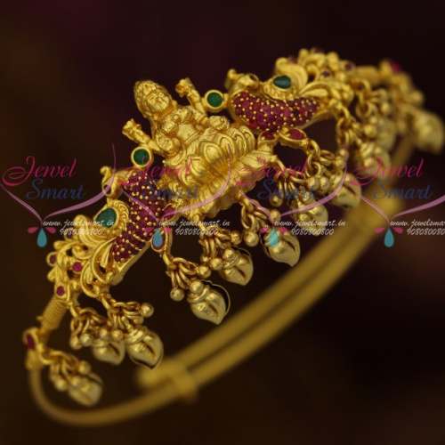 V12208 Latest  AD Ruby Emerald Stones Temple Wedding Jewellery South Indian Round String Vanki Online