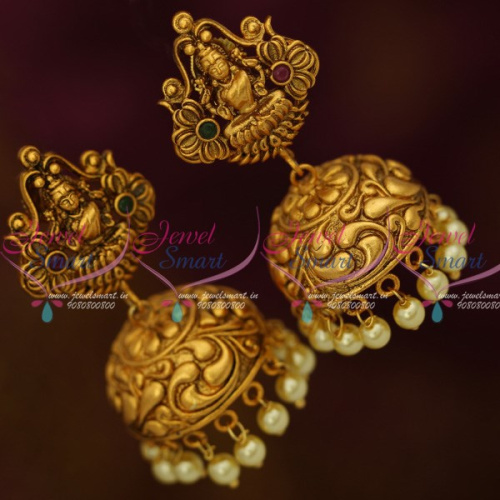J12424 Temple Laxmi God Design Multi Colour Stones Jimikky Shop Online Traditional Jewellery