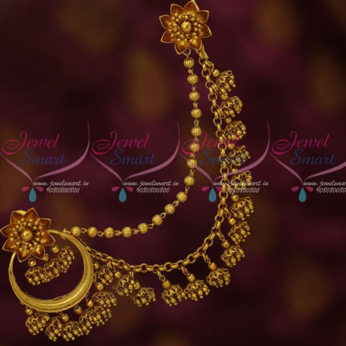 J12570 Bahubaali Movie Devasena Earrings Maatil Earrings Hair Jada U Pin Connector Antique Jewellery Shop Online