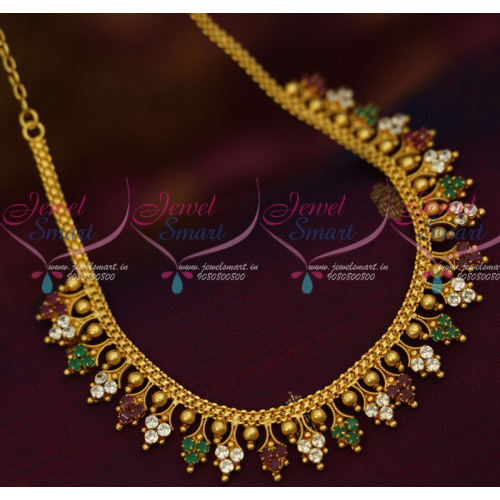 NL12496 AD Multi Colour Stones Simple Casual Wear Jewellery Shop Online
