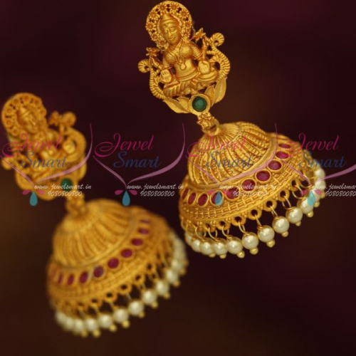 J12569 Temple Laxmi God Design Multi Colour Stones Nithya Menon Mersal Movie Jewellery 
