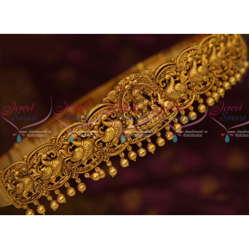 H12544 South Indian Traditional Oddiyanam Latest Nagas Jewellery Matte Dull Reddish Gold Shop Online