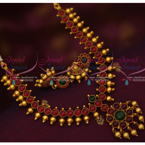 NL12701 South Indian Traditional Jewelry Set Kemp Beads Design Jhumka Earrings Shop Online