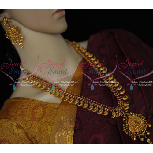 NL12659 Original Kemp Temple Jewellery Haram Beautiful Finish Latest Traditional Designs Shop Online