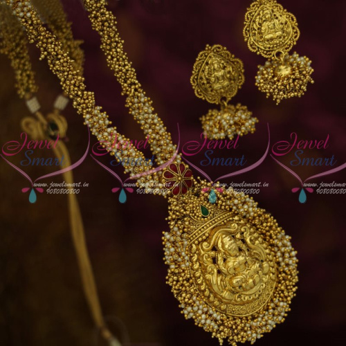 NL7428 Pearl Gold Beads Nagas Antique Gundla Mala Traditional Pendant Fashion Online
