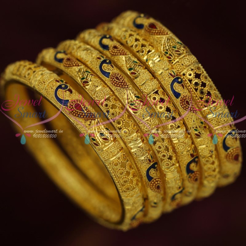 B12873 Peacock Design Jewellery 100 Milli Gram Forming Gold Latest Designs Shop Online