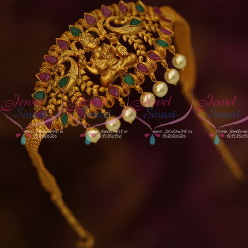 V13052 Temple Jewellery Matte Reddish Chain Belt Ara Vanki Baju Band Latest Bridal Designs Shop Online