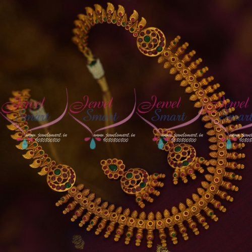 NL13727 Kerala Style Antique Mugappu Medium Haram Premium Fashion Jewelry Designs Online