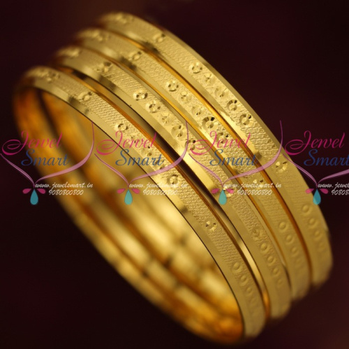 B13880 Dotted Design Smooth Finish Daily Wear Imitation Jewelry Gold Plated Collections Online