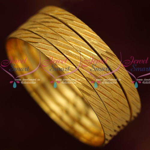 B13884 Line Cutting Design 4 Pcs Set Daily Wear Gold Covering Jewelry South Indian Online