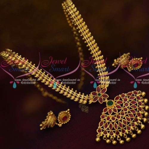 NL13647 Mango Design Chain Broad Pendant South Indian Daily Wear Gold Plated Jewellery Online