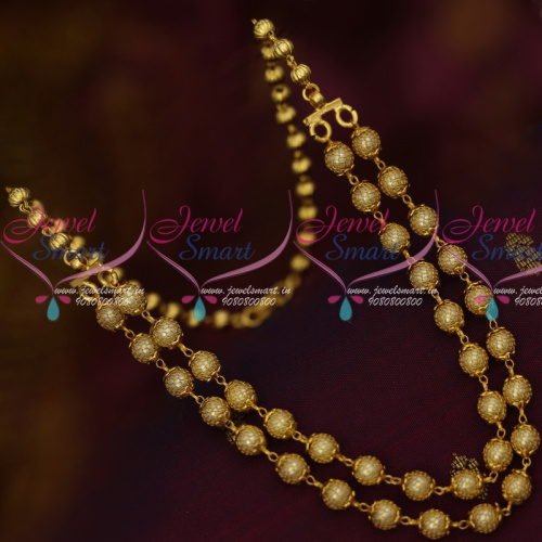 NL13700 Netted 2 Line Strand Pearl Mala Beads Back Chain Latest Fashion Jewelry Online