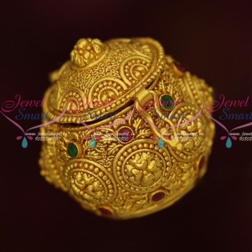 S13893 Small Size Intricately Designed Like Gold Sindoor Kumkam Barina Box Online