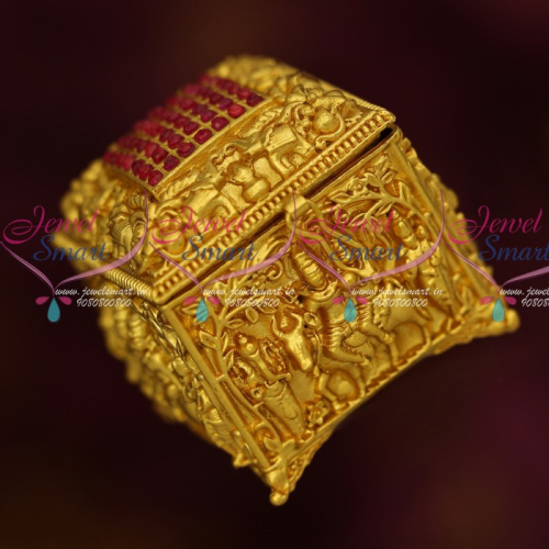 S13894 Lord Shiva Family God Design Sindoor Box Square Shape One Gram Gold Plated Online