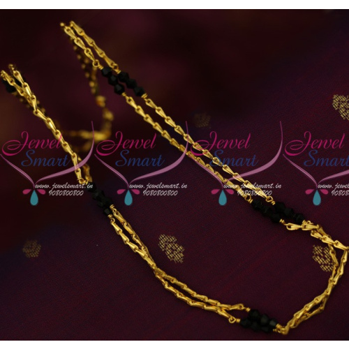 C13937 18 Inches Short Rettai Vadam Double Line Crystal Gobi Chains Gold Covering Jewelry Online