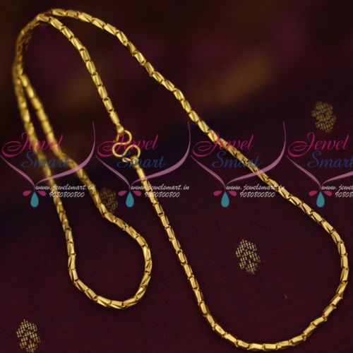 C13908 3 MM Tube Cutting Design Gold Plated Daily Wear South Indian Jewelry Online