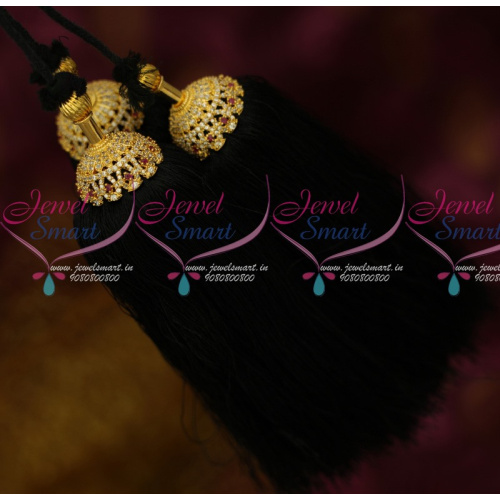 JK13960 AD  Semi Precious Stones Hair Kuppulu Latest Traditional Hair Accessory Online