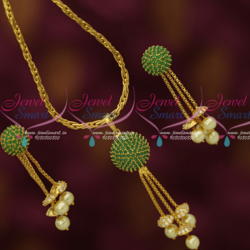 PS14012 Fancy Emerald Ball Pendant Chain Drops Earrings Latest Fashion Jewelry Online