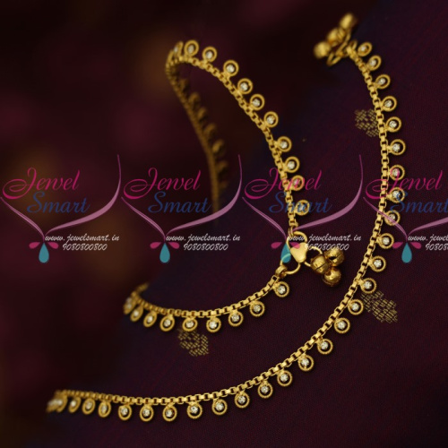 P14165 Daily Wear Gold Plated Jewelry South Indian Payal Low Price Imitation