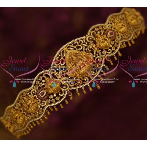 H13968 Temple Jewellery South Indian Traditional Gold Inspired Oddiyanam Matte Look Bridal Collections